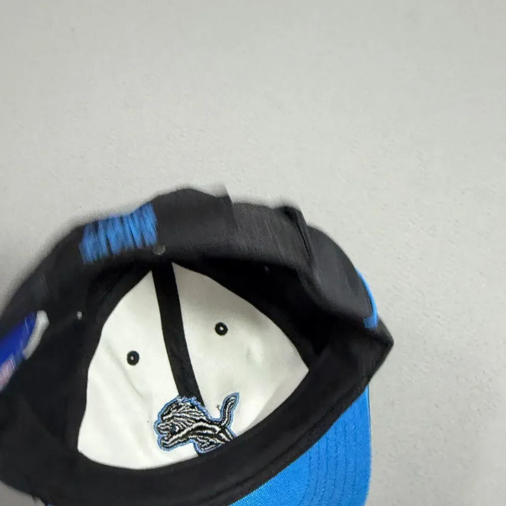 Vintage Detroit Lions Hat Reebok Cap Youth Kids Black Blue Y2K Football 2000s